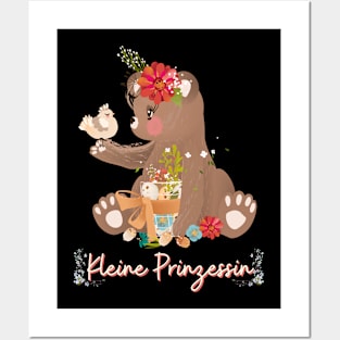 Teddy Bär Kleine Prinzessin Blumen Süß Posters and Art